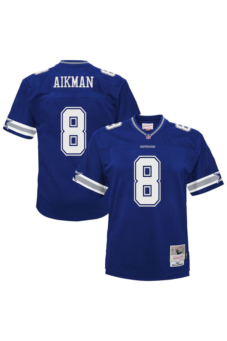 Preschool Mitchell & Ness Troy Aikman Navy Dallas Cowboys 1996 Retired Player Legacy Jersey, Main, color, Navy