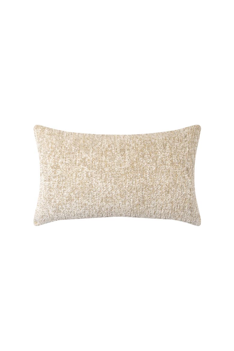 Douglas Fir Hand Stitched Dimensional Indoor & Outdoor Woven Accent Pillow & Insert, Alternate, color, Beige