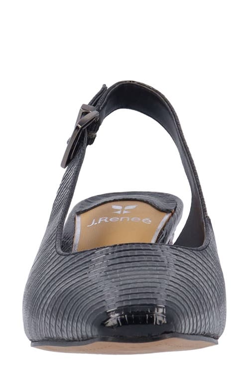 J. Reneé Hadyn Lizard Embossed Slingback Pump