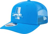 New Era Men's New Era Blue Detroit Lions Main Trucker 9SEVENTY Stretch-Snap Hat
