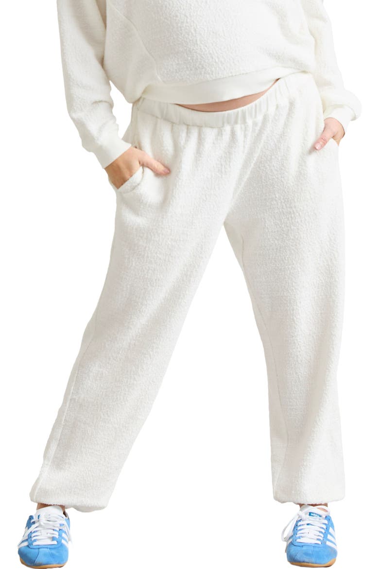The Dina Boucle Lounge Pant, Alternate, color, Ivory