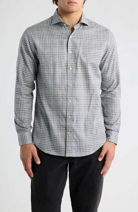Redwood Plaid Long Sleeve Button-Up Shirt