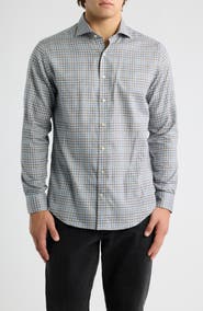 johnnie-O Redwood Plaid Long Sleeve Button-Up Shirt