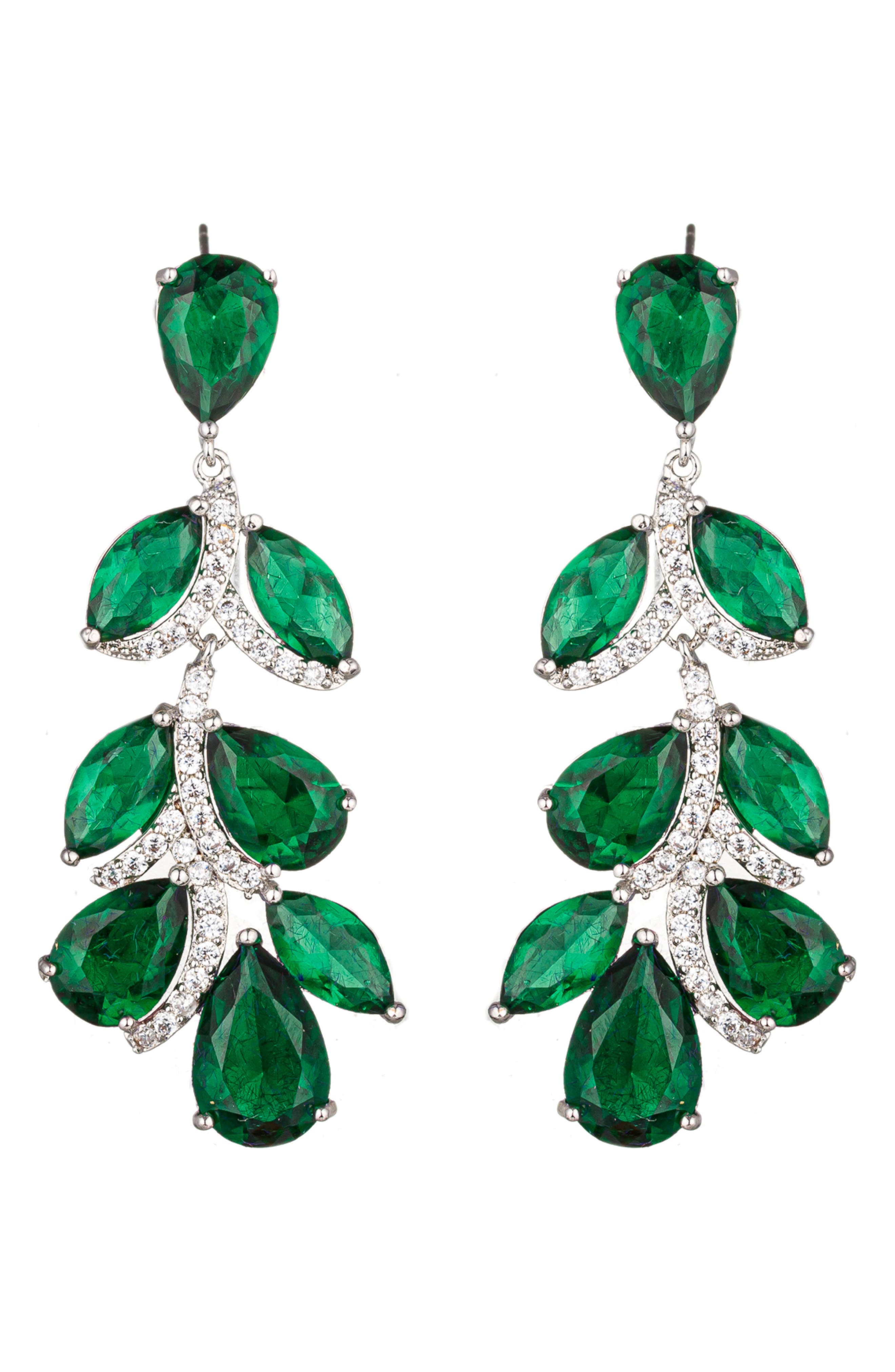 EYE CANDY LOS ANGELES Julie Cubic Zirconia Drop Earrings