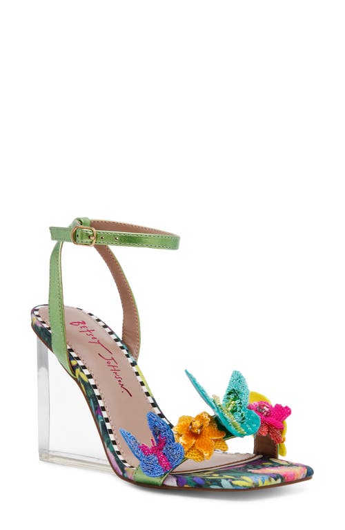 BETSEY JOHNSON BETSEY JOHNSON APOLO ANKLE STRAP WEDGE SANDAL