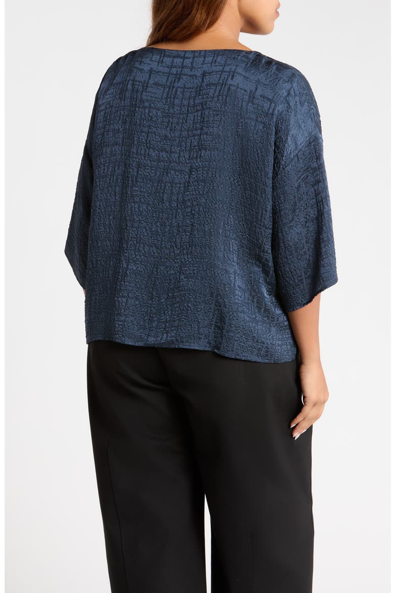 BATEAU NECK BOX TOP WITH 3/4 S, Alternate, color, MARITIME