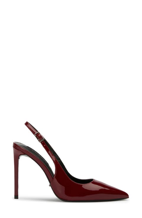 【COLOR iN ID】Stiletto Unbalance Slingback Textured Slingback Stiletto Heels - Beniz Kloset