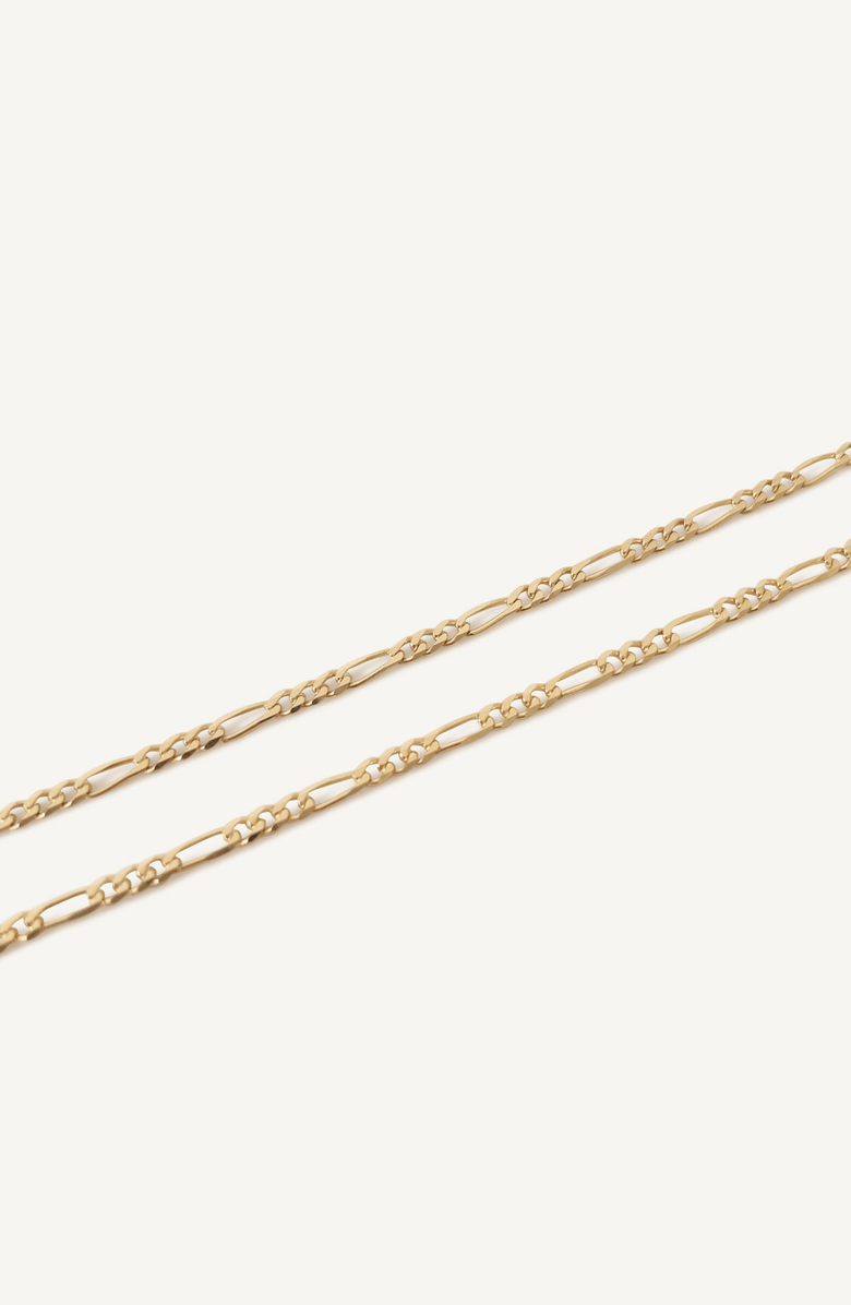 Kinn Kyle Figaro Chain Anklet, Alternate, color, Gold