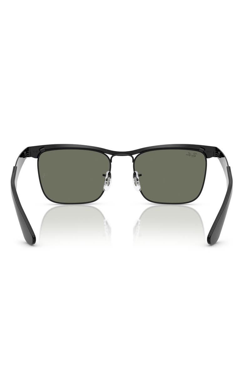 Ray-Ban 53mm Wayfarer Deluxe Square Sunglasses, Alternate, color, Black / Grey Mirror Bronze