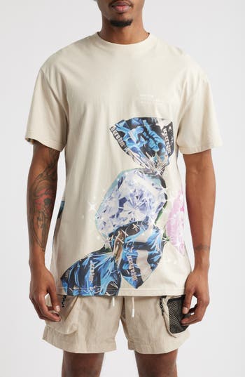 Icecream Candy Drop Oversize Graphic T-shirt In Neutral