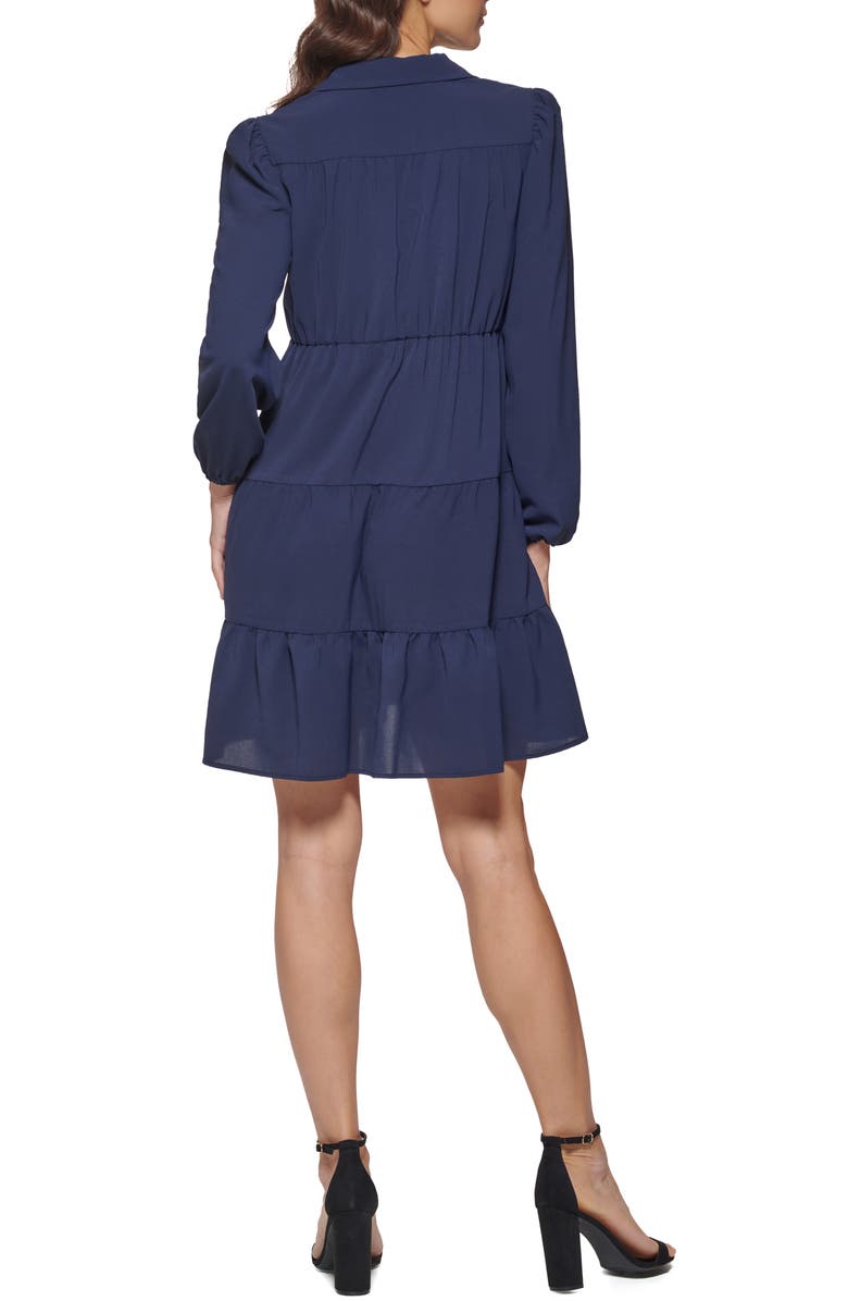 Kensie Long Sleeve Tiered Dress, Alternate, color, 