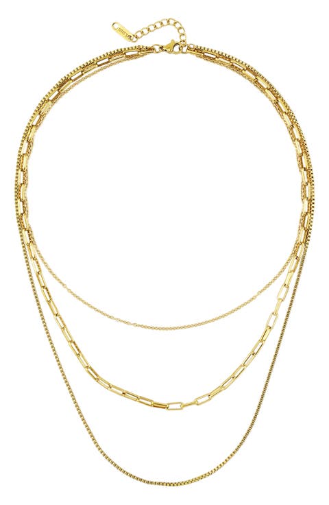 Golden Layered Chain Necklace
