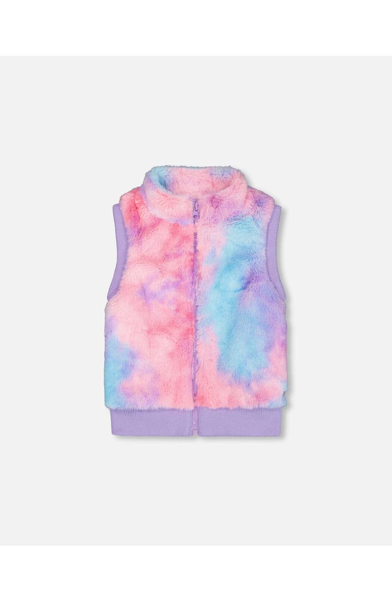Deux par Deux Girl's Faux Fur Sleeveless Vest Multicolor, Main, color, 