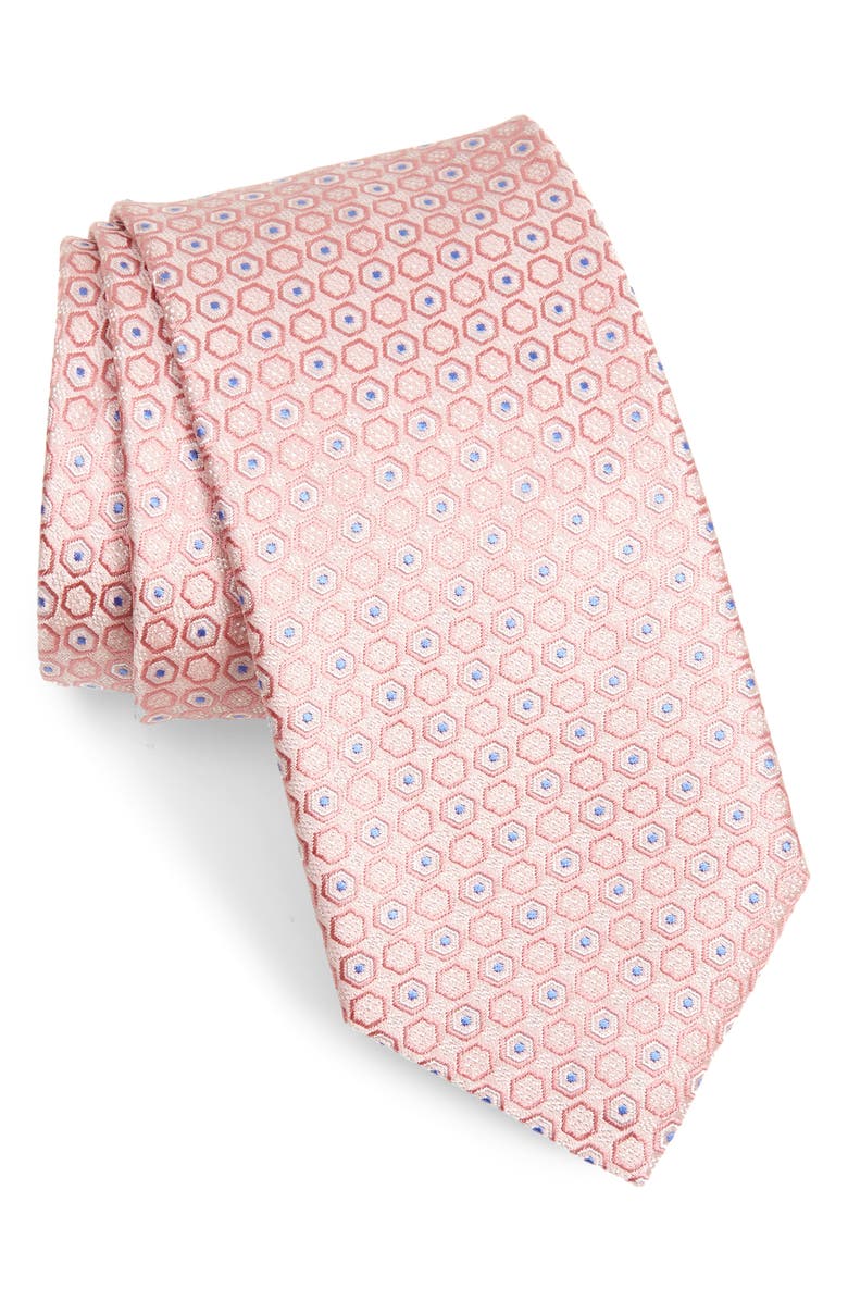 Canali Geometric Silk Tie, Main, color, 