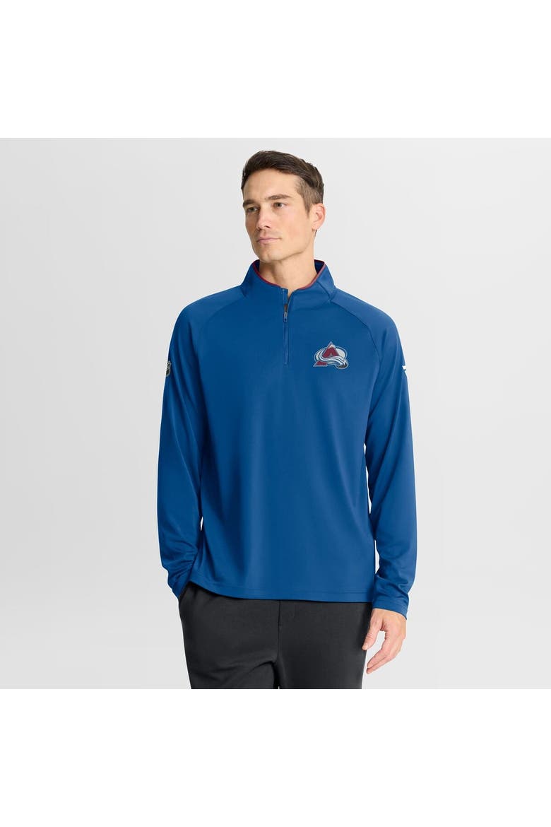 Men's Fanatics Blue Colorado Avalanche Authentic Pro Rink Training Quarter-Zip Pullover, Alternate, color, Blue