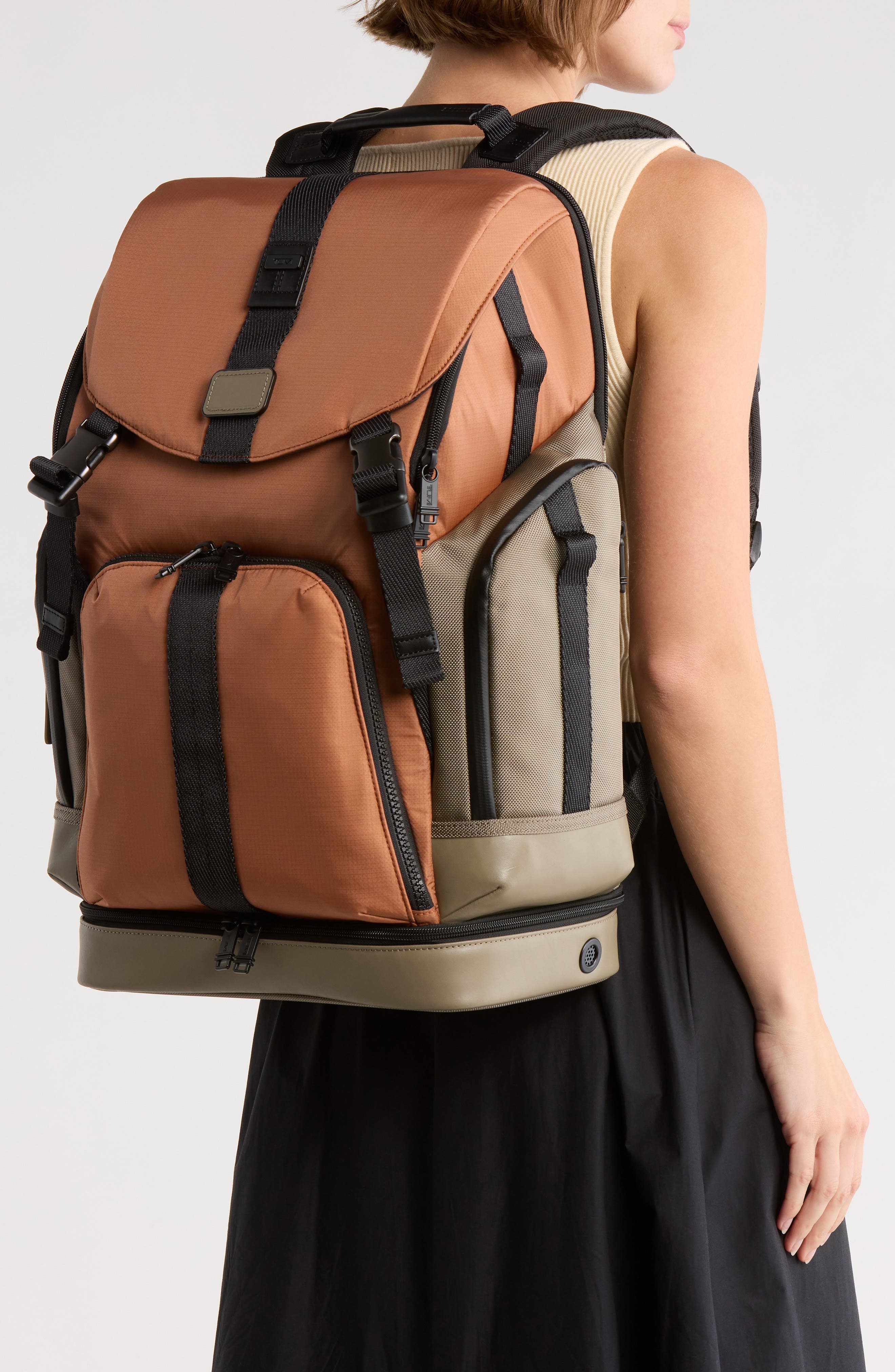 TUMI Carlisle Flap Backpack, Alternate, color, Cider/ Sand