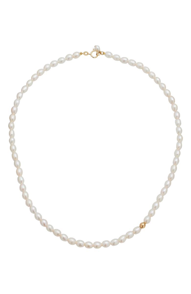 Poppy Finch Keshi Pearl Nugget Necklace, Main, color, 