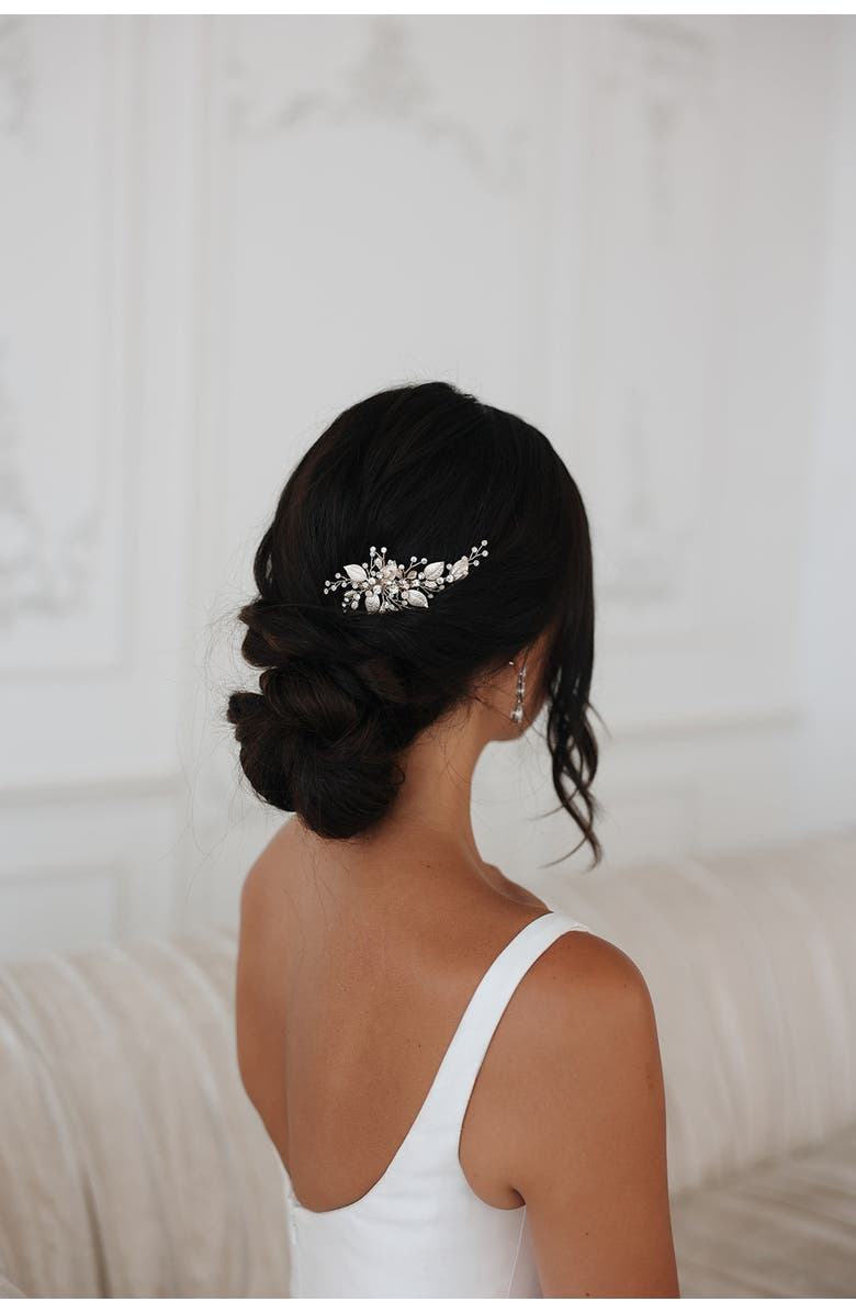 Untamed Petals Talin Crystal Comb, Alternate, color, Gold