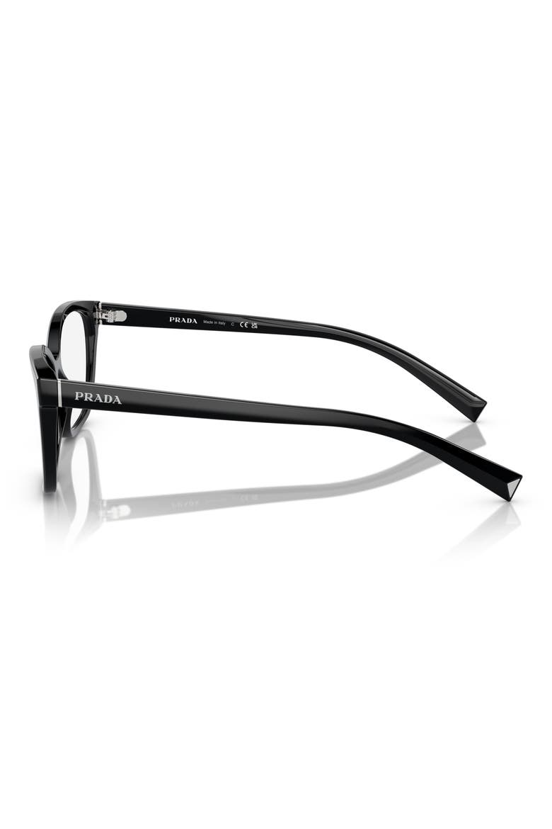 53mm Rectangular Optical Glasses, Alternate, color, BLACK