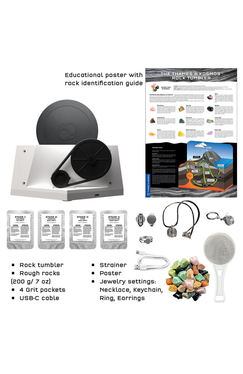 Thames & Kosmos Rock Tumbler Kit, Alternate, color, Multicolored