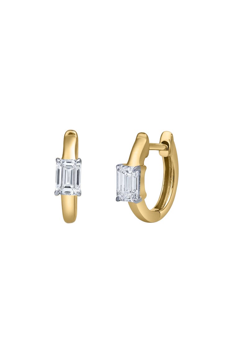 Emerald Elegance 14K Gold Lab Grown Diamond Huggies - 0.50 ct, Alternate, color, 14K Yellow Gold
