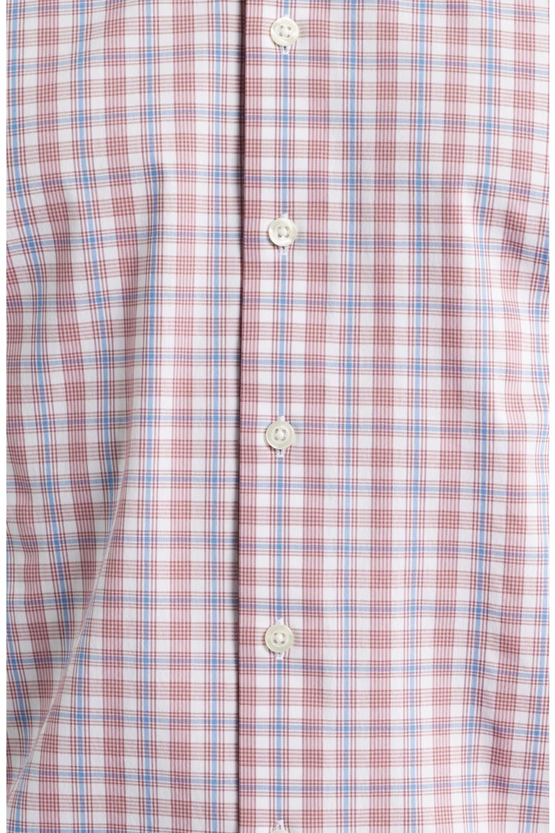 Brantley Plaid Performance Button-Down Shirt, Alternate, color, MALIBU RED