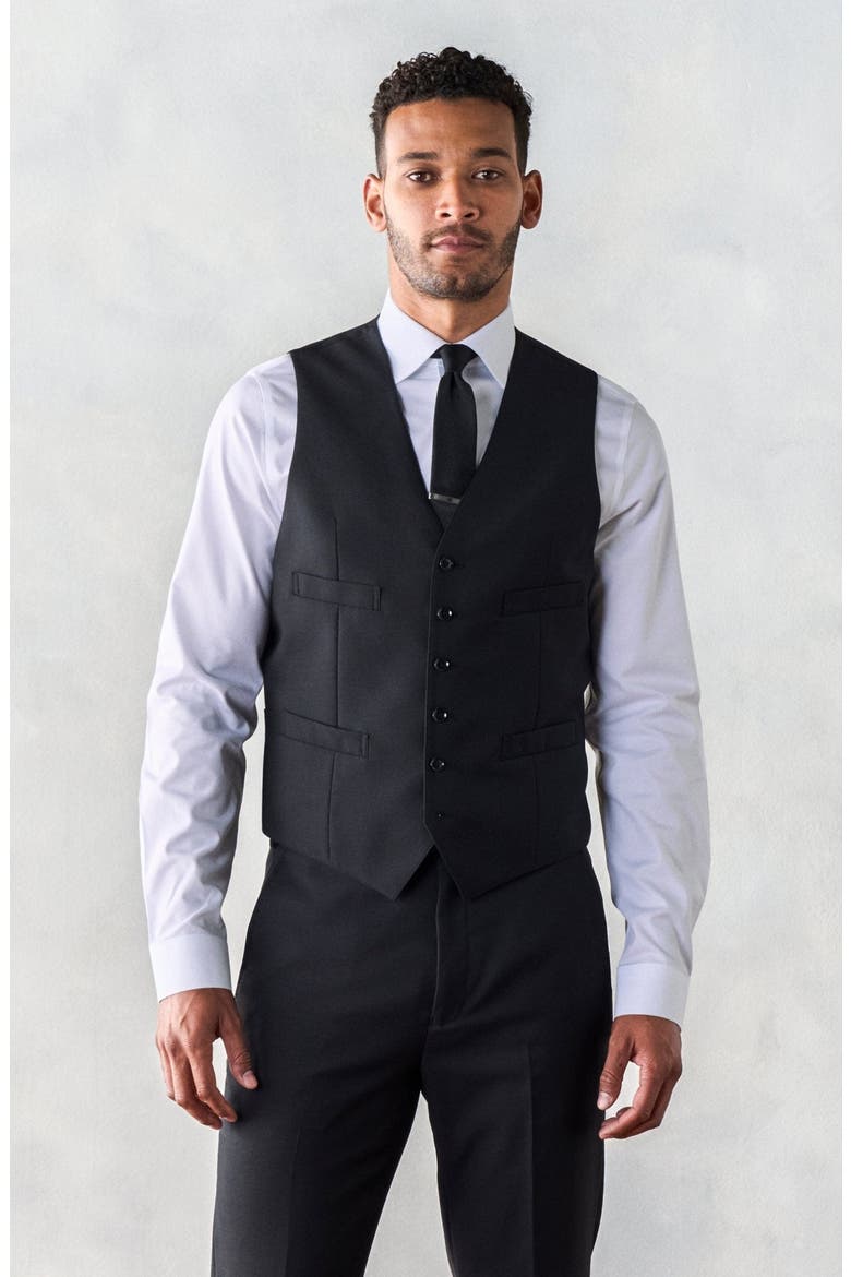 Suit Vest, Main, color, Black
