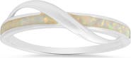 Queen Jewels Sterling Silver Lab-Created Opal Ring