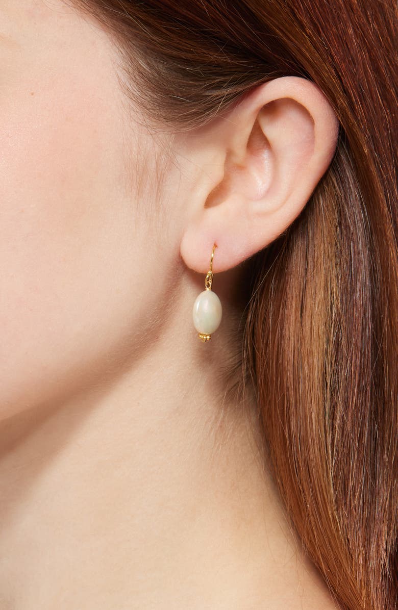 Kiara by Ki-Ele Adriana Classic Round Freshwater Pearl Drop Earrings, Alternate, color, Gold/ Pearl