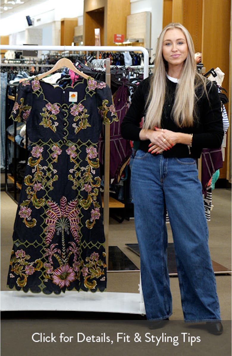 Ravenala Floral Short Sleeve Midi Dress, sales video thumbnail