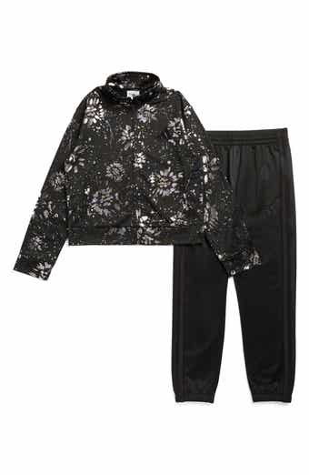 adidas Kids' Glam Floral Tricot Jacket & Joggers Set