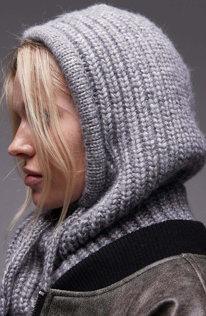 Topshop Hero Rib Balaclava, Alternate, color,