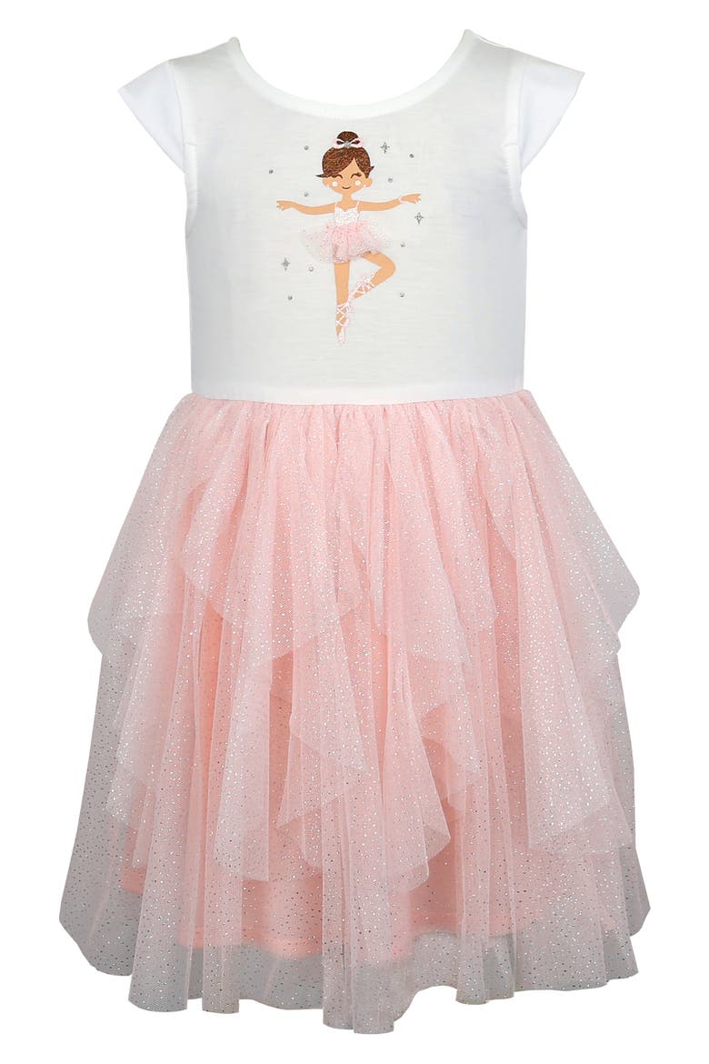 Kids' Cap Sleeve Tutu Dress, Main, color, IVORY/ BLUSH