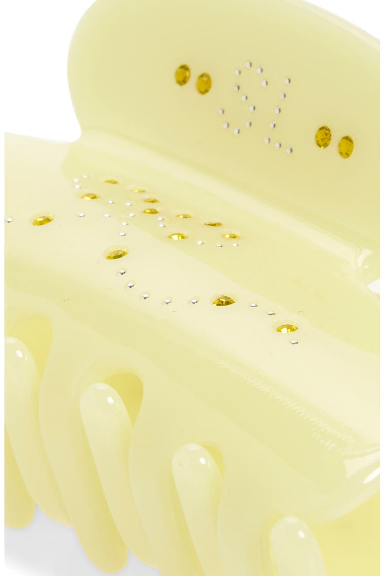 Princess Crystal Embellished Claw Clip, Alternate, color, CHARTREUSE