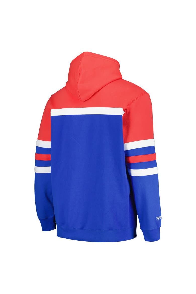 Men's Mitchell & Ness Royal/Red LA Clippers Head Coach Pullover Hoodie, Alternate, color, Royal
