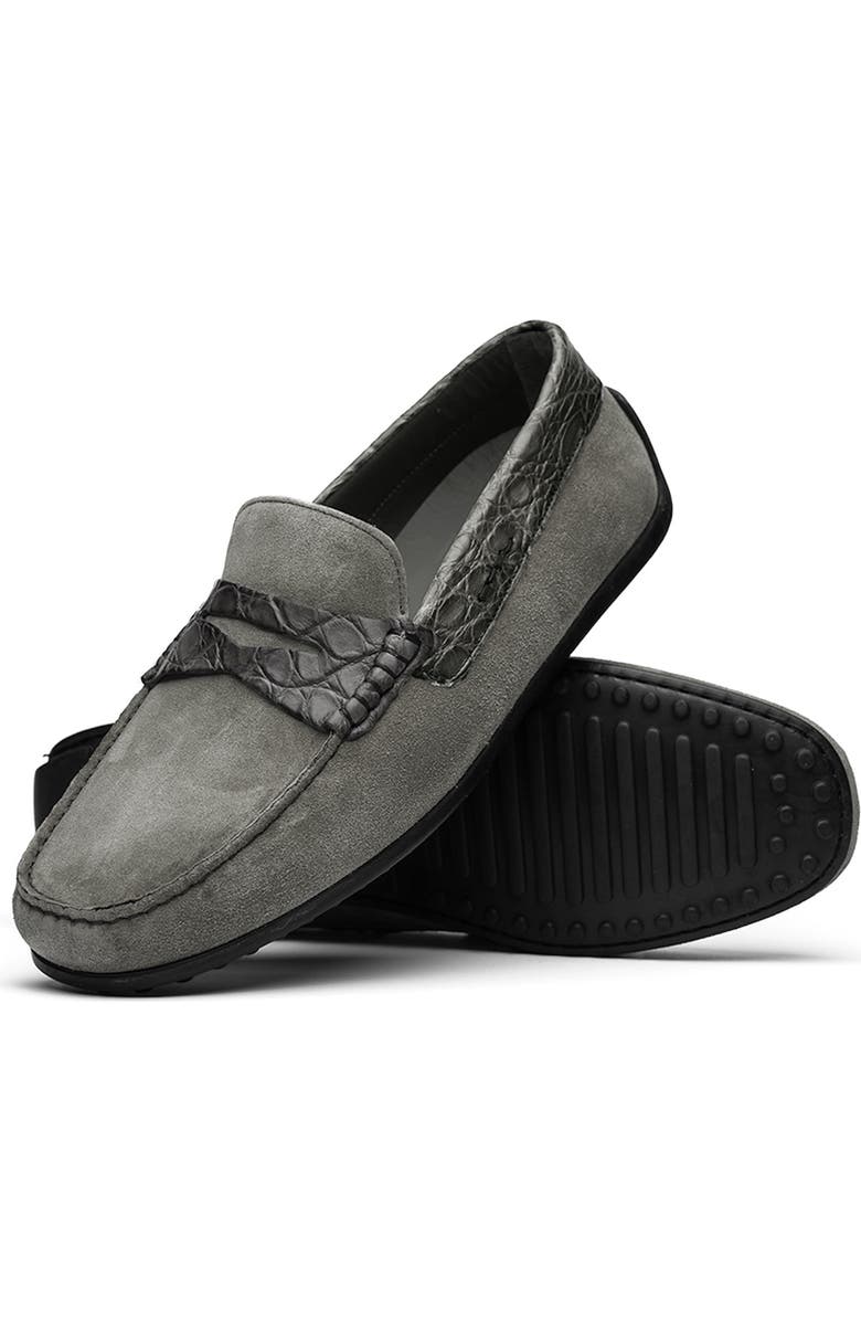 Zelli Italia Monza Driving Loafer, Alternate, color, Grey