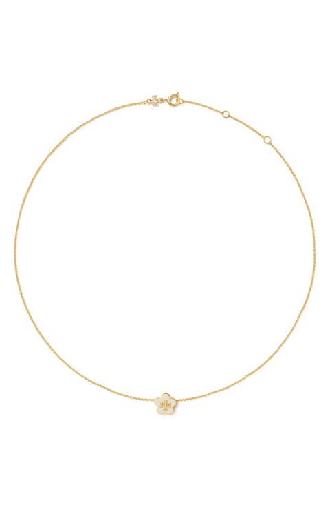 Forget Me Not Enamel Pendant Necklace