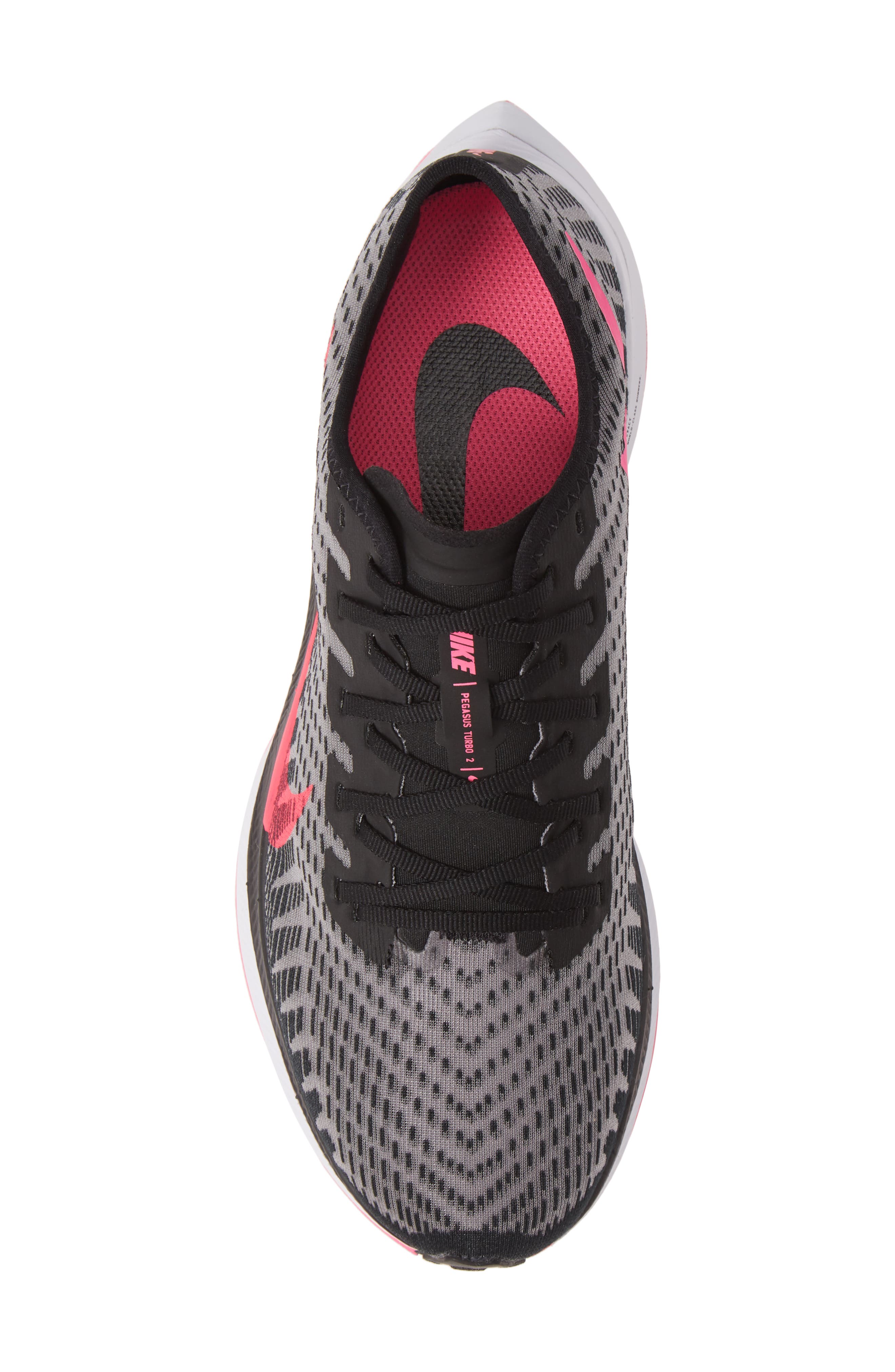 Zoom Pegasus Turbo 2 Running Shoe, Alternate, color, BLACK/ PINK BLAST/ GREY