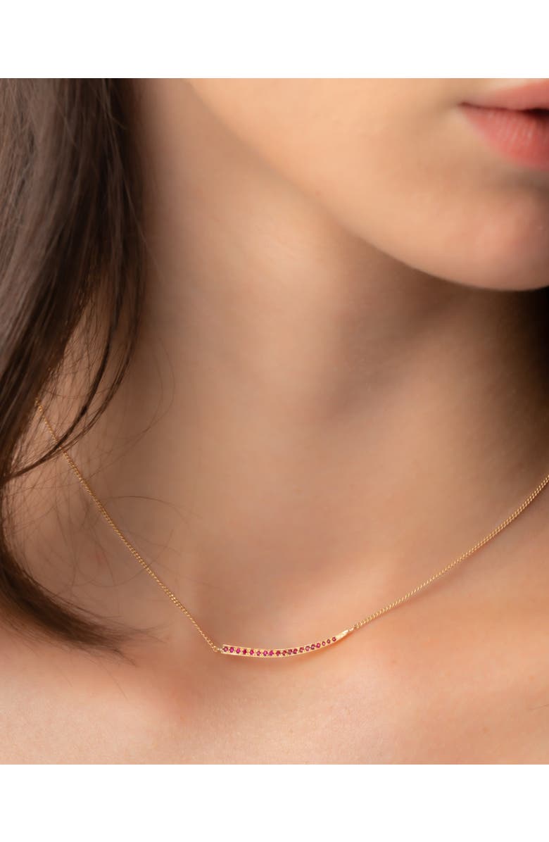 Eloise Jewelry Crescent Moon Necklace Ruby, Alternate, color, Ruby