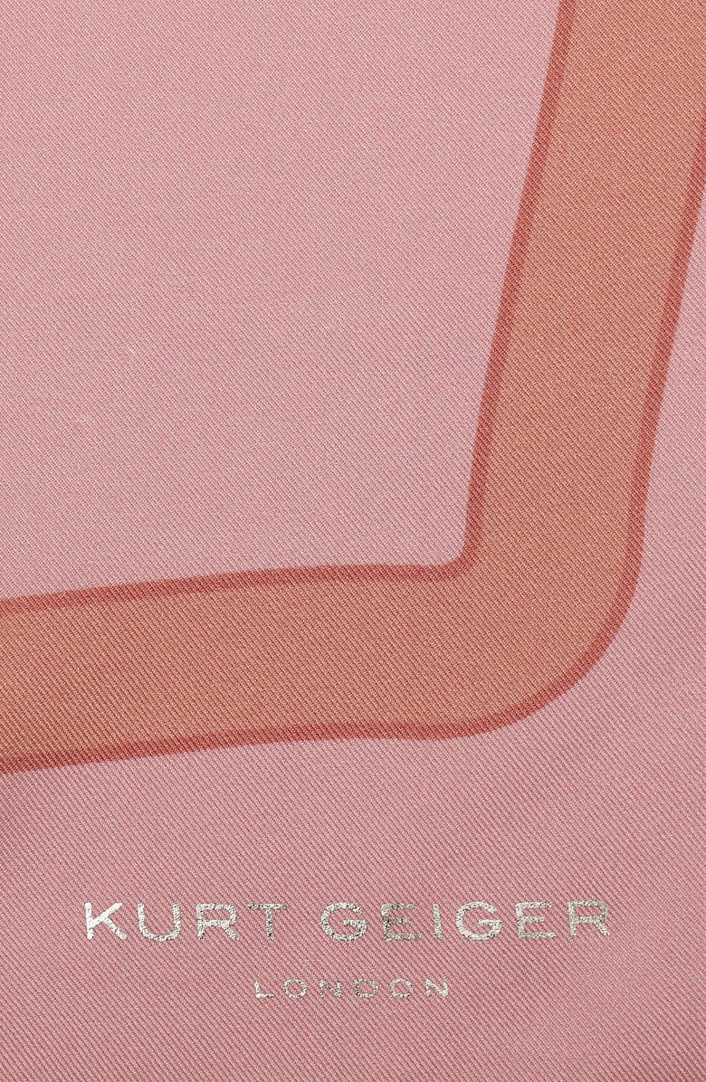 Kurt Geiger London Script Silk Square Scarf, Alternate, color, Pink