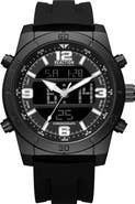 Kenneth Cole Reaction Ana-Digi Silicone Strap Watch, 48mm