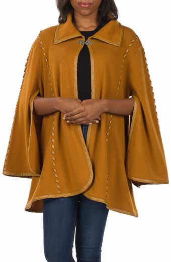 Patricia Nash Faux Leather Trim Cape