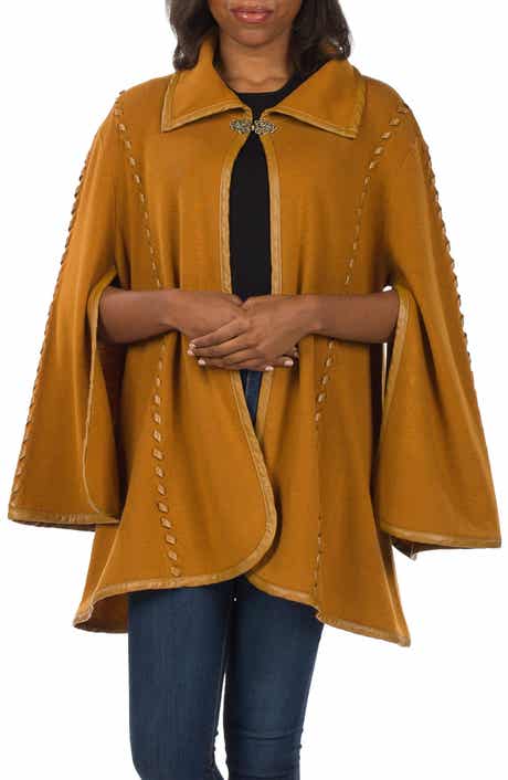 Patricia Nash Faux Leather Trim Cape