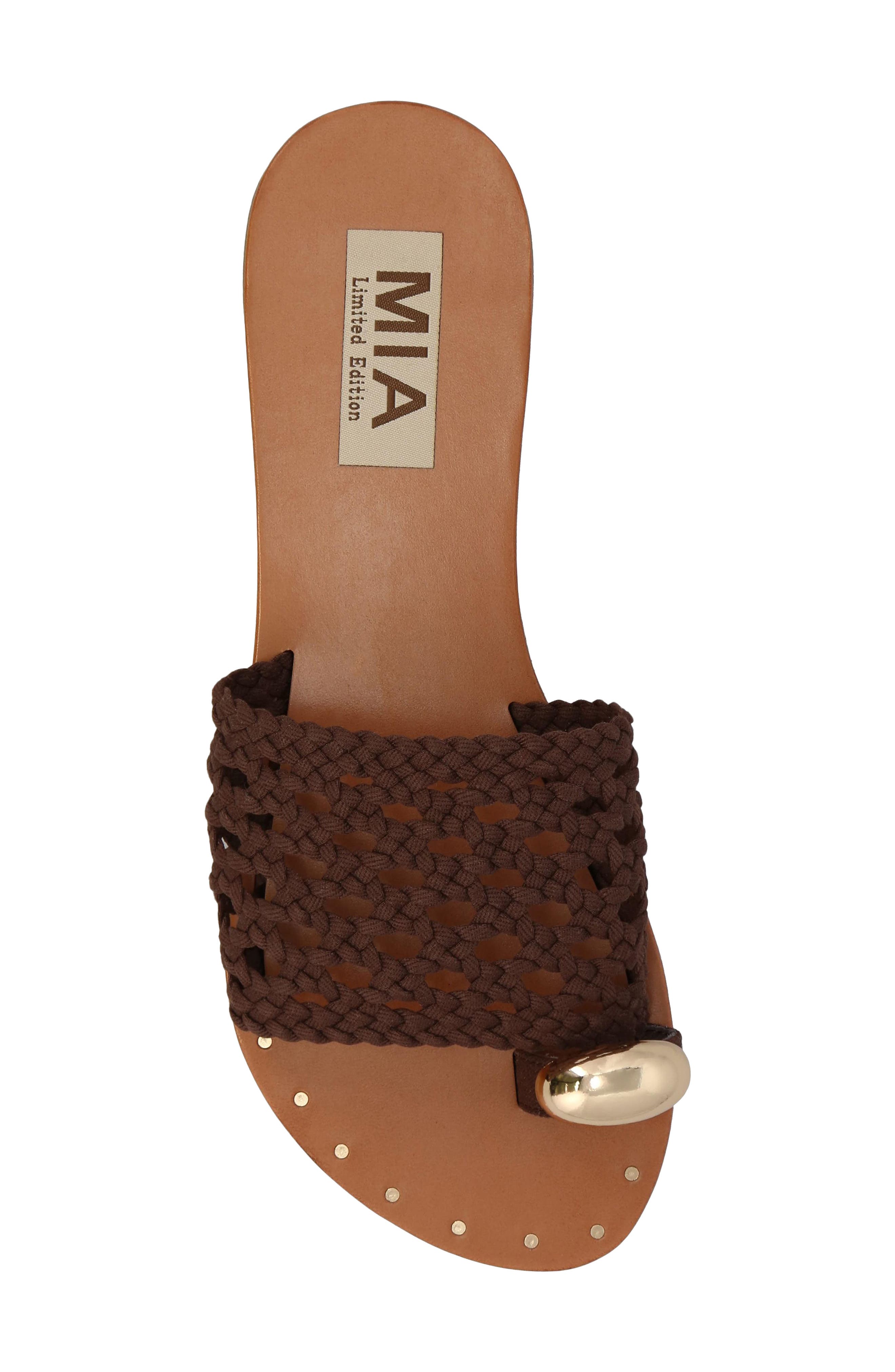 Tiva Slide Sandal, Alternate, color, BROWN WOVE
