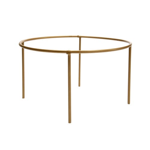 Bloem Hopson 14" Casper White Planter W/ Metal Gold Stand Made Of Durable Resin In White