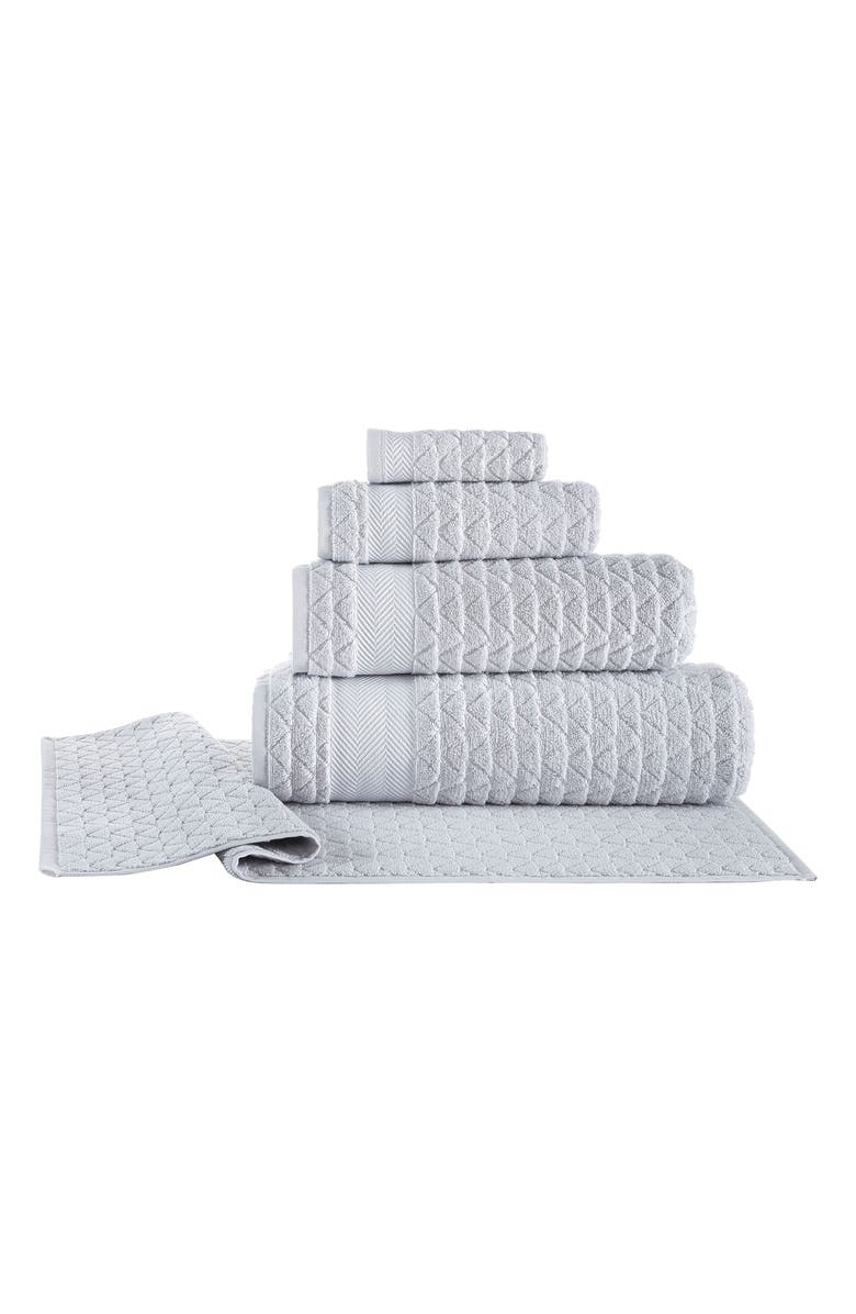 Brooks Brothers Herringbone 6-Piece Towel Set, Alternate, color, Silver