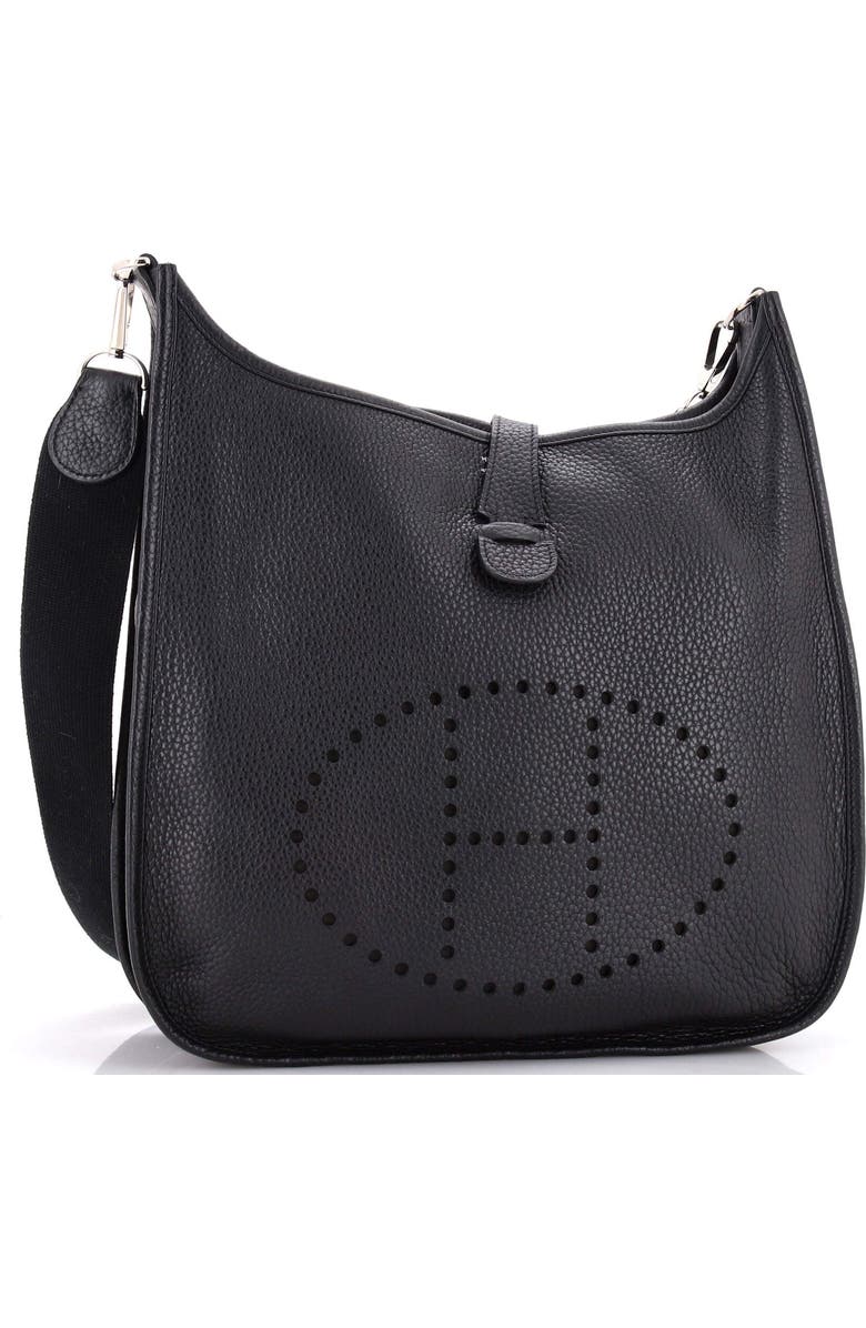 Pre-Owned Hermes Evelyne Bag Gen II Clemence GM, Alternate, color, Noir
