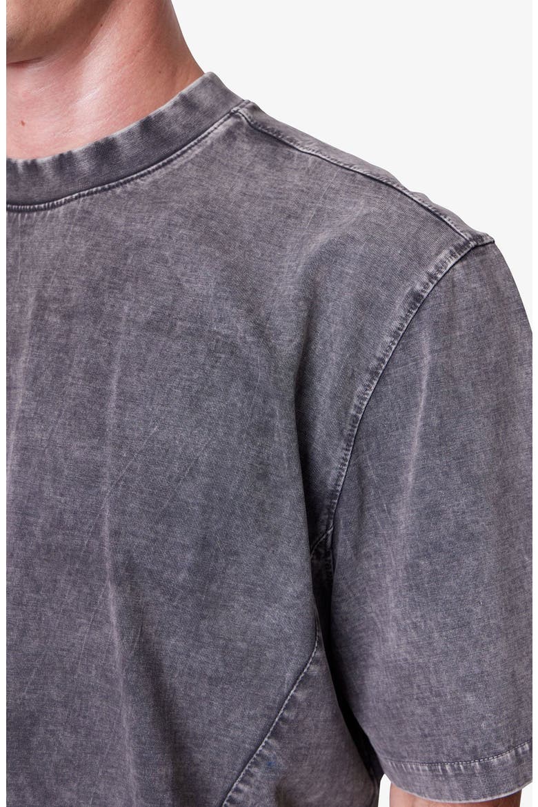 Darted Washed T-Shirt, Alternate, color, VINTAGE BLACK