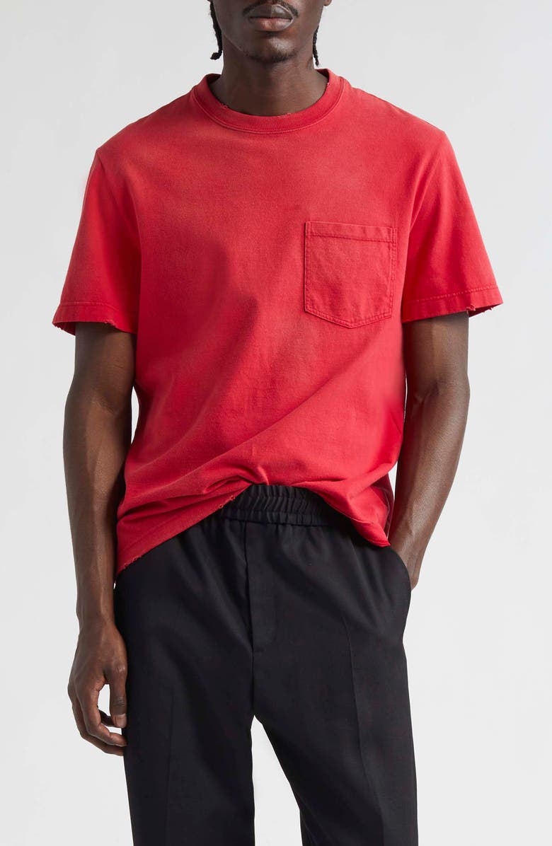 Golden Goose Journey Distressed Cotton Graphic T-Shirt, Main, color, Urban Red/ Dark Red