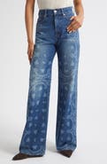 Veronica Beard Taylor High Waist Wide Leg Jeans